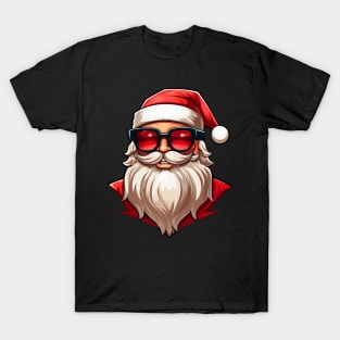 Stylish Santa: Original Santa Claus in Red Glasses T-Shirt